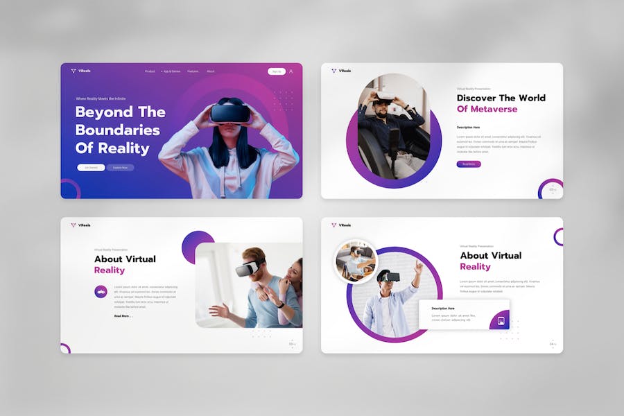VR虚拟现实科技PPT模板 - PPT派 VR虚拟现实科技PPT模板 - PPT派