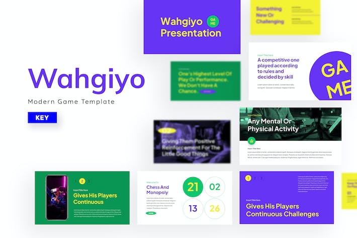 纯色块大标题风格Keynote模板 - PPT派