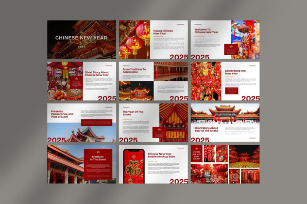 中国新年文化讲座民俗风俗介绍Keynote模板 - PPT派