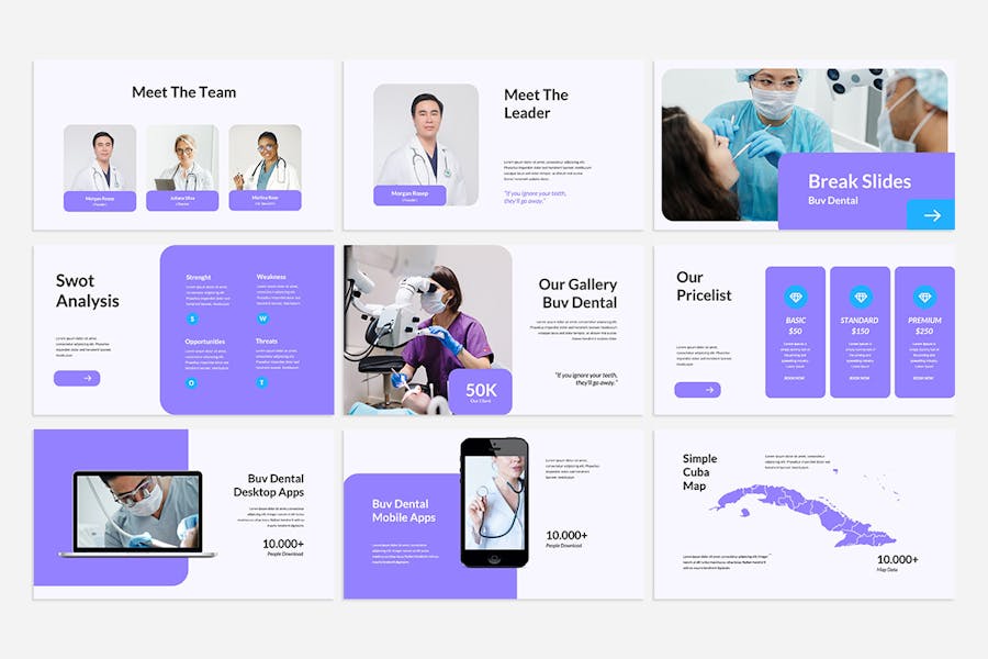 牙科医疗诊所健康诊断服务PPT模板 - PPT派 牙科医疗诊所健康诊断服务PPT模板 - PPT派