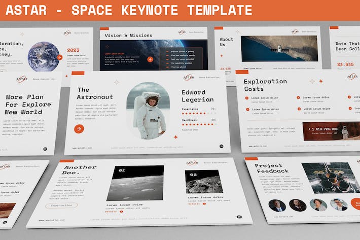 星空宇宙科幻创意设计Keynote模板 - PPT派