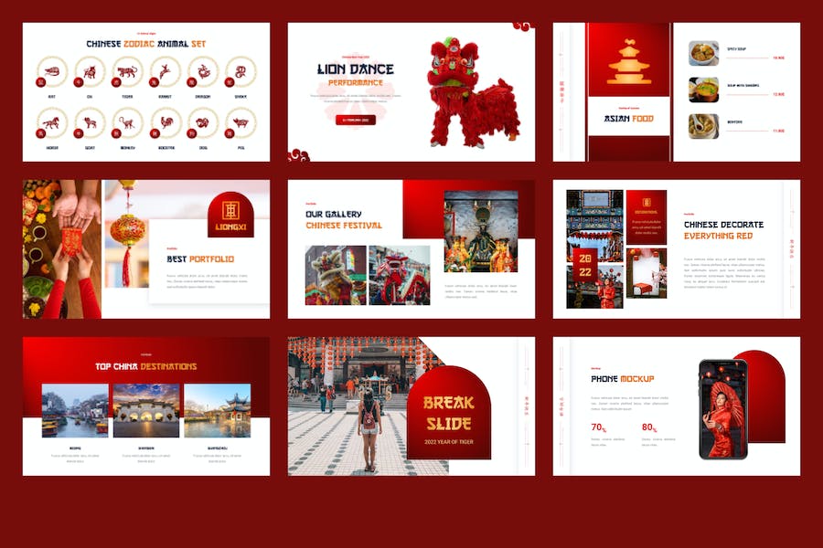 中国新年文化介绍展示PPT模板 - PPT派 中国新年文化介绍展示PPT模板 - PPT派