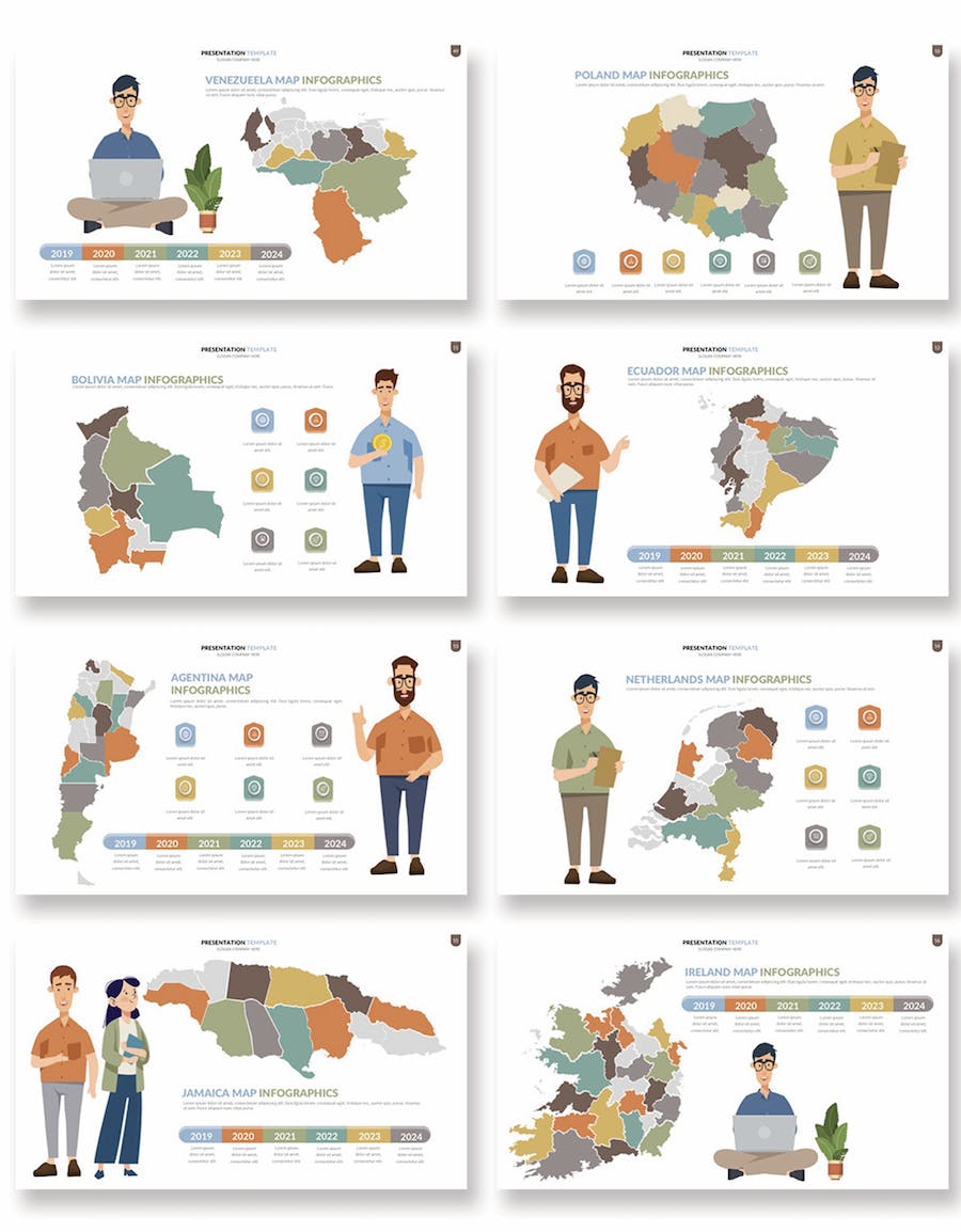 人物插画世界各国地图keynote动画模板 - PPT派 人物插画世界各国地图keynote动画模板 - PPT派
