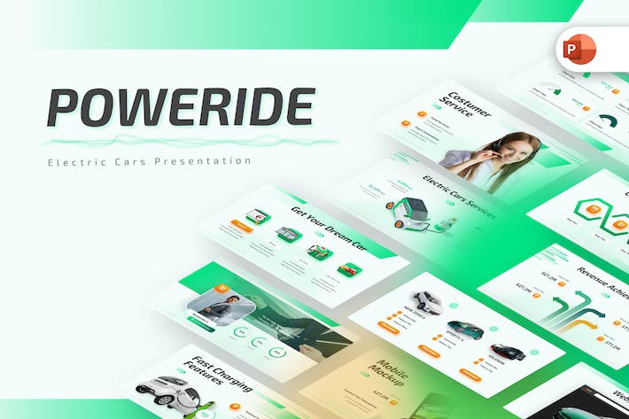 电动汽车新能源汽车发展规划项目合作Powerpoint模板 - PPT派