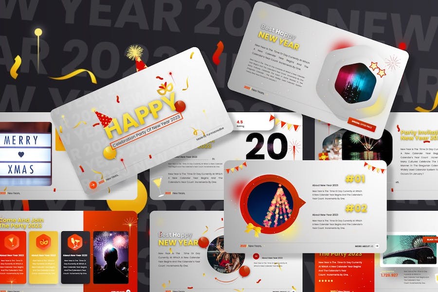 新年元旦快乐新年祝福新年派对keynote模板 - PPT派 新年元旦快乐新年祝福新年派对keynote模板 - PPT派