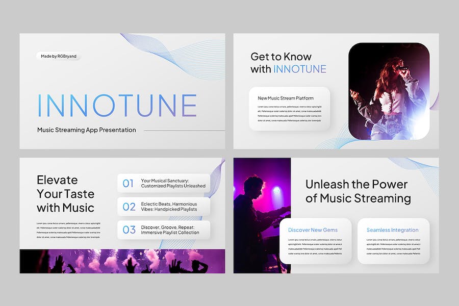 音乐流媒体应用开发Keynote模板 - PPT派 音乐流媒体应用开发Keynote模板 - PPT派
