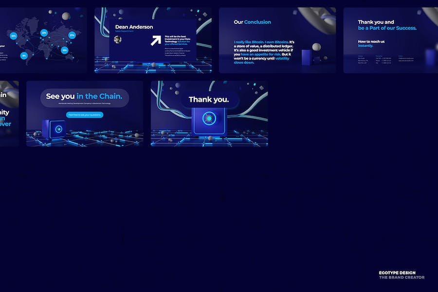 区块链密码加密网络科技keynote模板 - PPT派