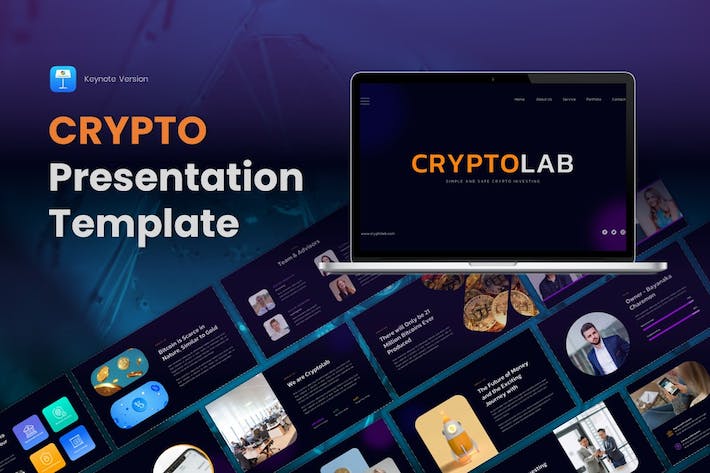 金融科技加密货币区块链应用Keynote模板 - PPT派