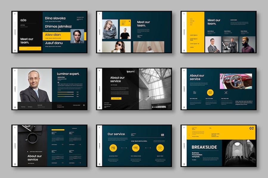 发光效果商务企业视觉展示Keynote模板 - PPT派 发光效果商务企业视觉展示Keynote模板 - PPT派