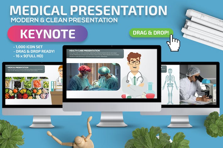 医疗健康中心服务传播展示方案Keynote模板 - PPT派