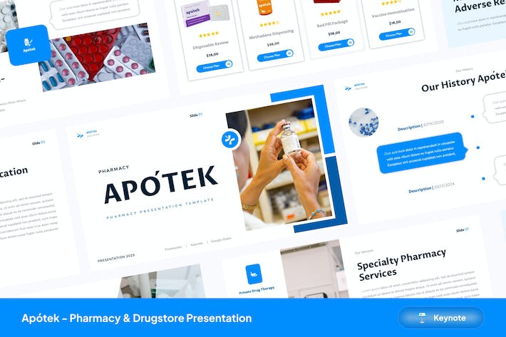 药店药房医疗健康服务Keynote模板 - PPT派