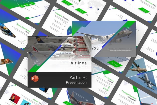航空公司品牌形象运营宣传PPT模板 - PPT派