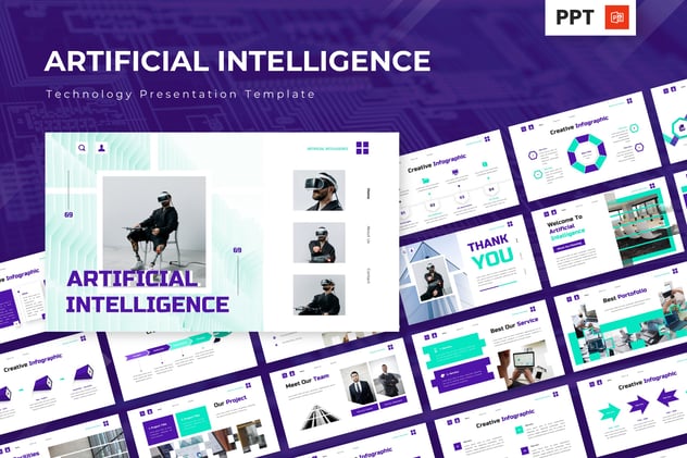 人工智能技术PPT模板 - PPT派