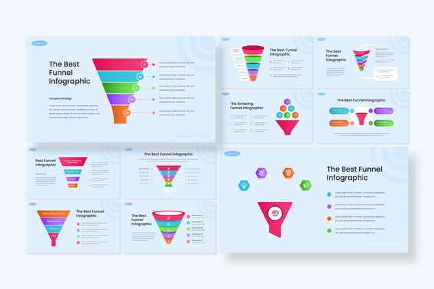 销售漏斗客户转化流程信息图形PPT模板 - PPT派 销售漏斗客户转化流程信息图形PPT模板 - PPT派