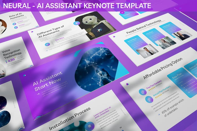 AI人工智能助理keynote模板 - PPT派