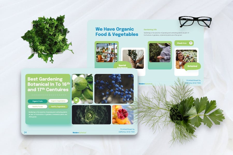 园艺绿化植物品牌宣传PPT模板 - PPT派 园艺绿化植物品牌宣传PPT模板 - PPT派