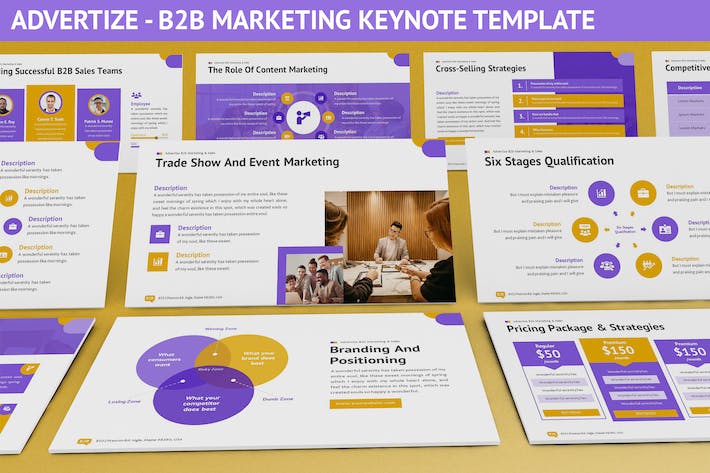 广告策划B2B营销keynote模板 - PPT派
