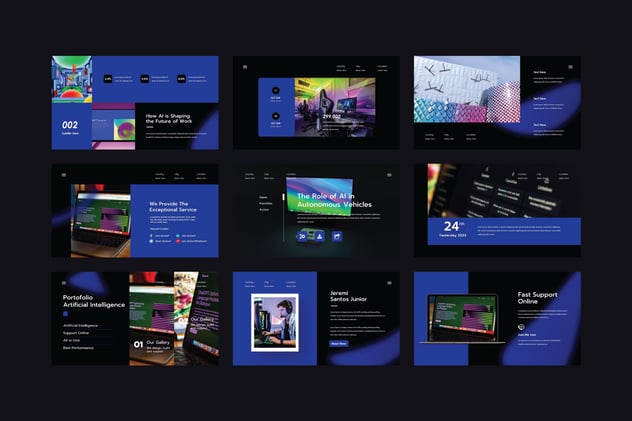 暗色科技频谱创意Keynote模板 - PPT派 暗色科技频谱创意Keynote模板 - PPT派