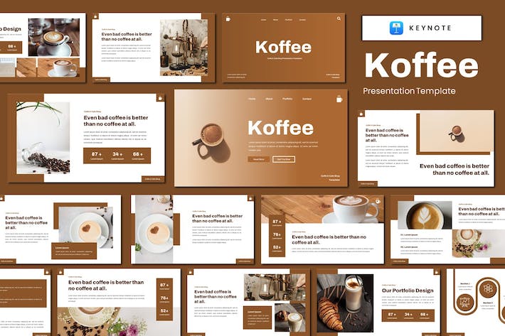 咖啡馆商店品牌经营介绍Keynote模板 - PPT派