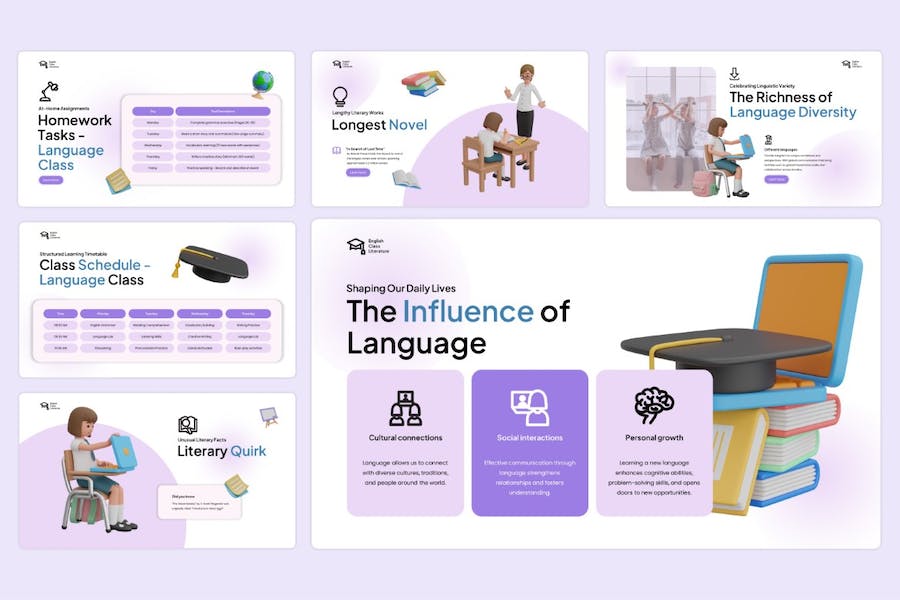 英语文学课程教学设计Keynote模板 - PPT派