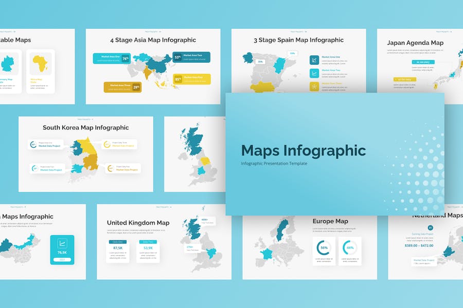 简约地图信息图形PPT模板 - PPT派 简约地图信息图形PPT模板 - PPT派