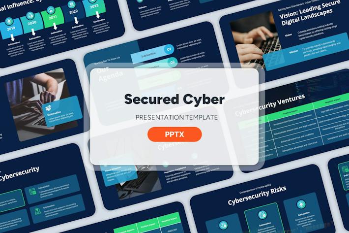 科技网络安全防护技术应用PPT模板 - PPT派