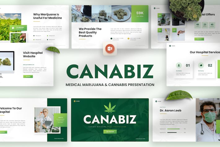 医疗医用植物药用健康知识普及PPT模板 - PPT派