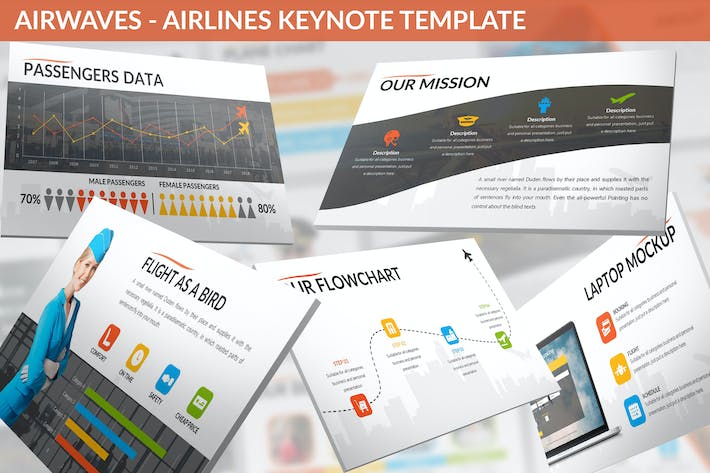 航空公司品牌宣传展示方案Keynote模板 - PPT派
