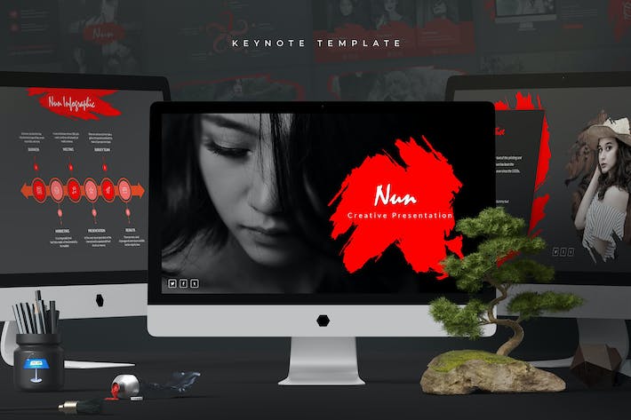 暗黑风格创意艺术个性Keynote模板 - PPT派
