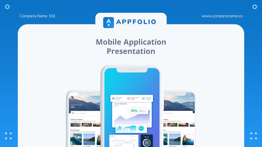 APP开发宣传展示应用程序使用量分析统计PPT模板 - PPT派 APP开发宣传展示应用程序使用量分析统计PPT模板 - PPT派