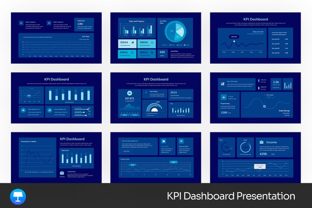 KPI业绩指标监测系统Keynote模板 - PPT派