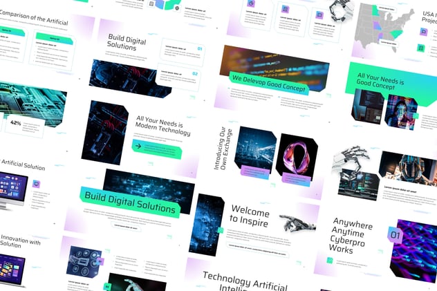 AI技术人工智能机器人PPT模板 - PPT派 AI技术人工智能机器人PPT模板 - PPT派
