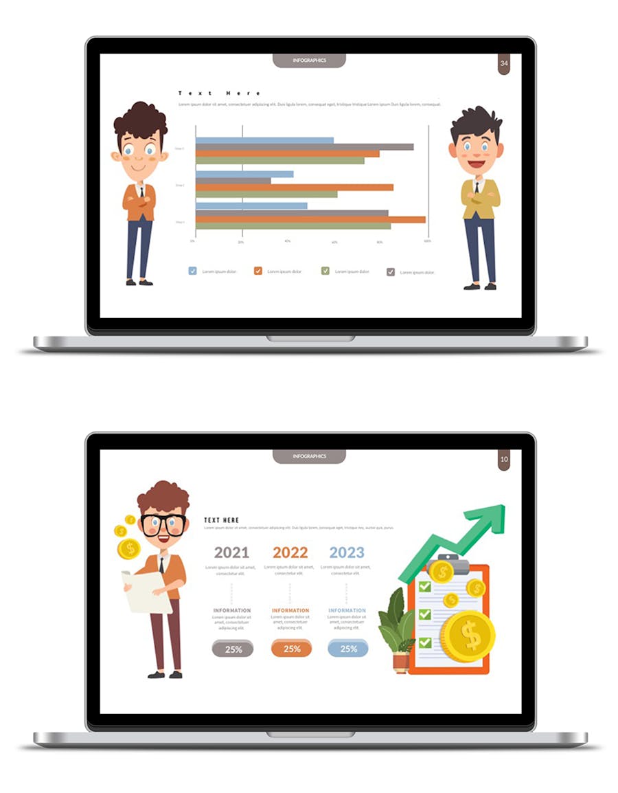 SWOT插画图形分析Keynote模板 - PPT派