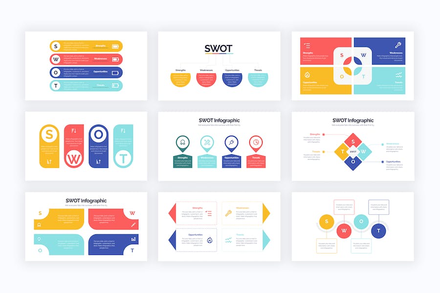 SWOT战略分析框架信息图形PPT模板 - PPT派 SWOT战略分析框架信息图形PPT模板 - PPT派