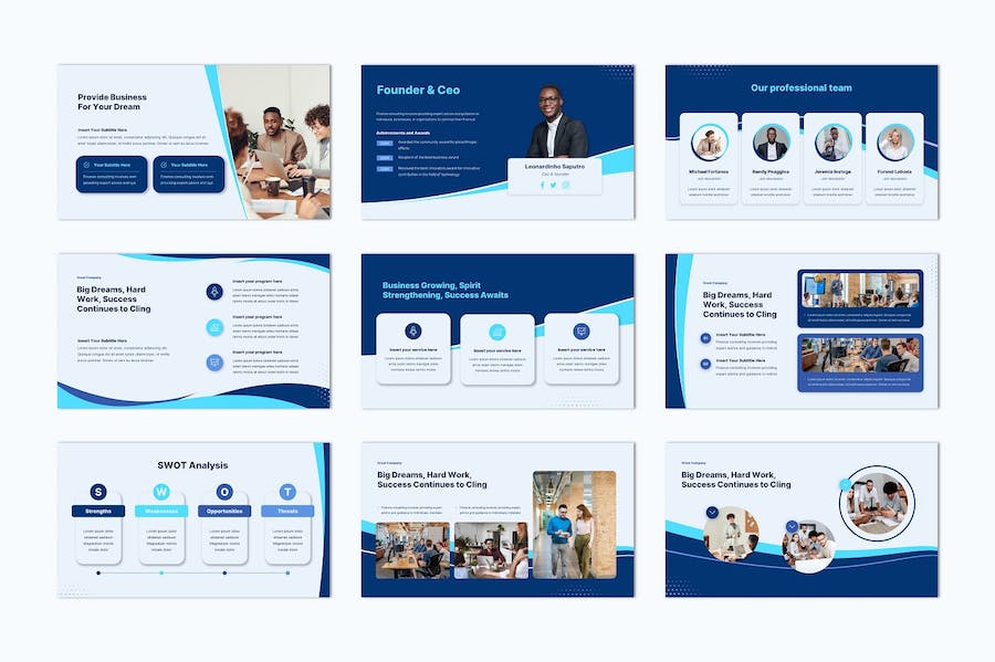 品牌合作建议书蓝色商务Keynote模板 - PPT派