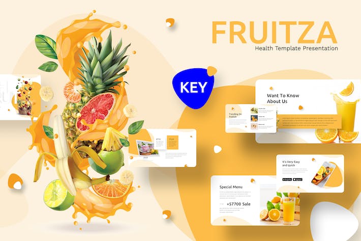新鲜蔬菜水果keynote模板 - PPT派