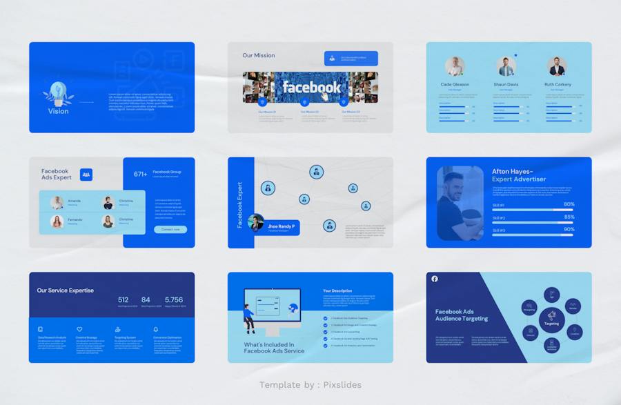 Facebook社交媒体数据分析PPT模板 - PPT派 Facebook社交媒体数据分析PPT模板 - PPT派