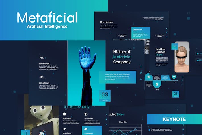 人工智能技术讲述发展方案Keynote模板 - PPT派