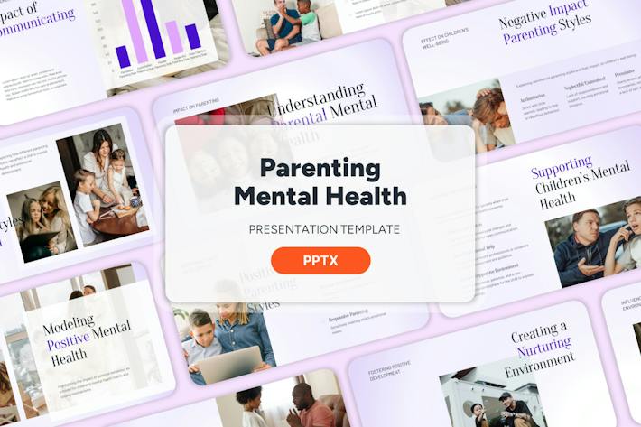 育儿亲子心理健康教育PPT模板 - PPT派