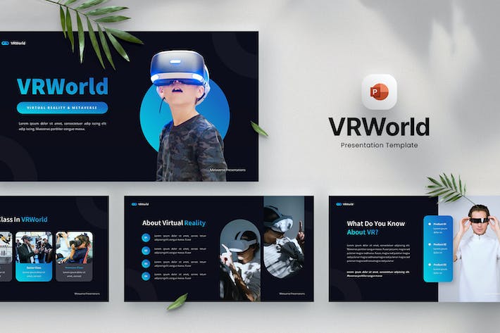VR虚拟现实PowerPoint模板 - PPT派