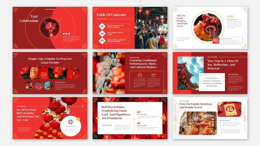 中国新年节日庆祝文化传播keynote模板 - PPT派 中国新年节日庆祝文化传播keynote模板 - PPT派