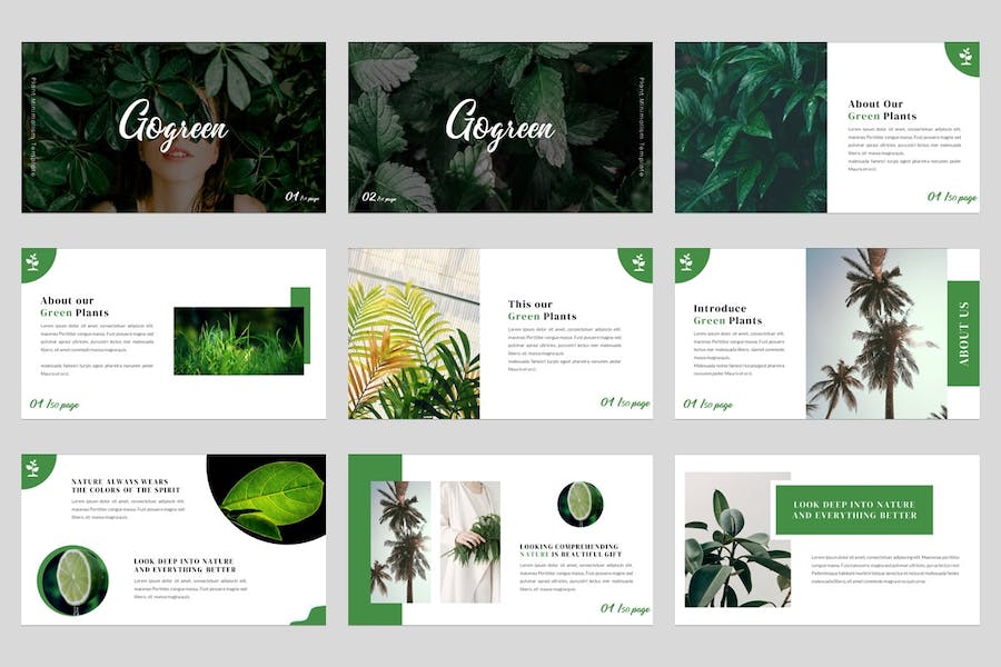 农业环保绿色植物极简自然宣传Keynote模板 - PPT派 农业环保绿色植物极简自然宣传Keynote模板 - PPT派