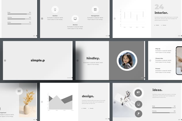 简约极简品牌视觉设计PPT模板 - PPT派