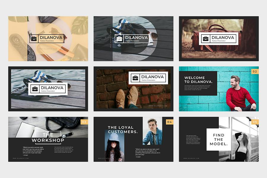 时尚服装品牌形象设计宣传推广展示PPT模板 - PPT派 时尚服装品牌形象设计宣传推广展示PPT模板 - PPT派