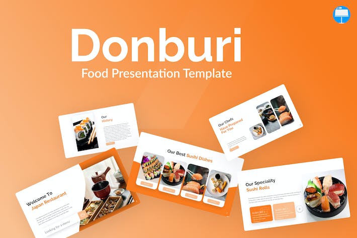 简单橙色食品行业分析keynote模板 - PPT派