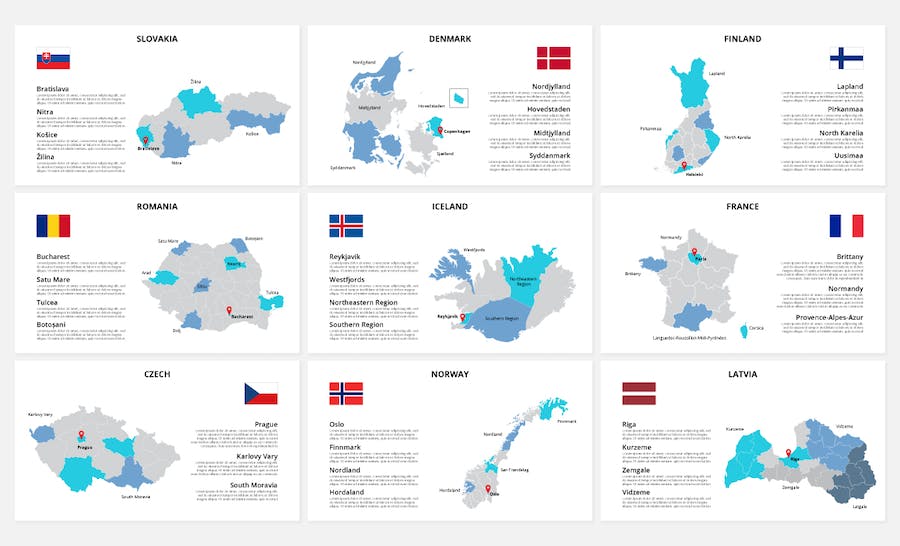 欧洲各个国家地图PPT动画模板 - PPT派 欧洲各个国家地图PPT动画模板 - PPT派