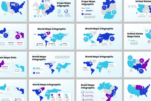 世界地图及部分国家地图可编辑PPT模板 - PPT派 世界地图及部分国家地图可编辑PPT模板 - PPT派