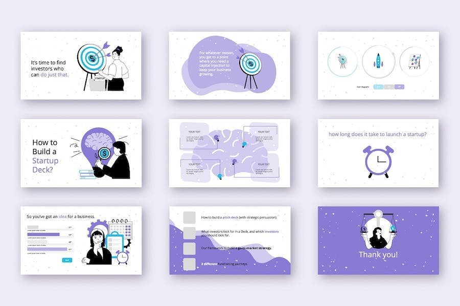 极简矢量插画创业项目规划PPT模板 - PPT派 极简矢量插画创业项目规划PPT模板 - PPT派