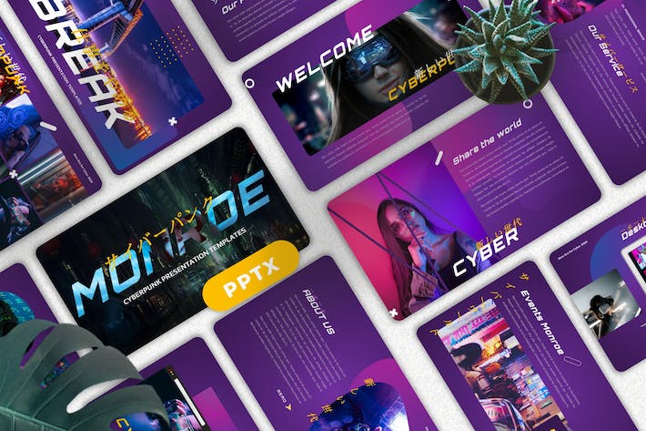 科技主题演讲科幻项目展示PPT模板 - PPT派