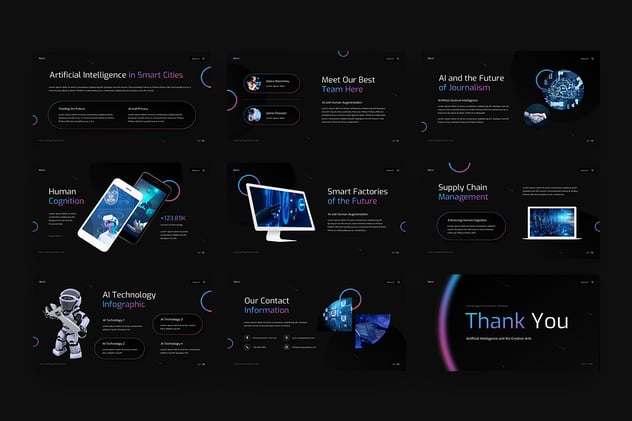AI人工智能技术PPT模板 - PPT派 AI人工智能技术PPT模板 - PPT派